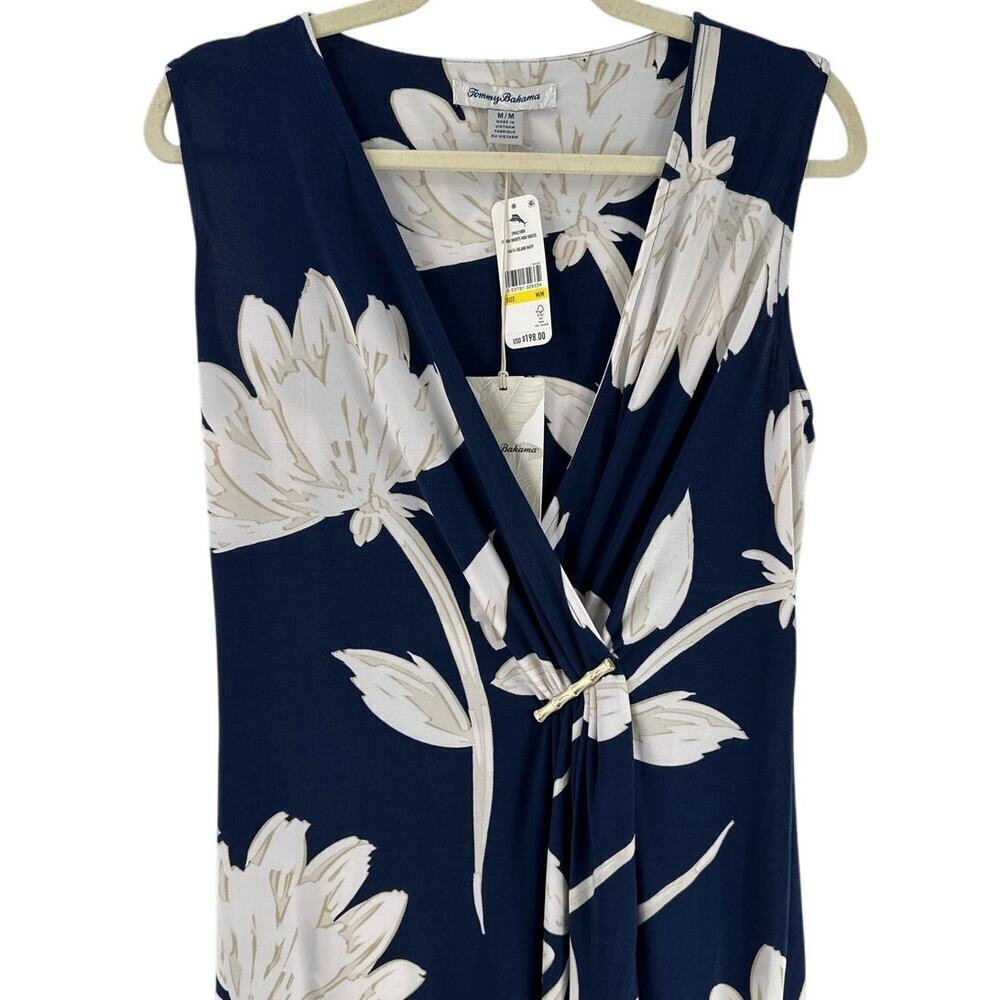 Tommy Bahama Women's Island Navy Flora Nights Midi Dress Size M - Picture 4 of 9